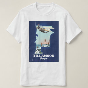 Tillamook Oregon Travel map T-Shirt