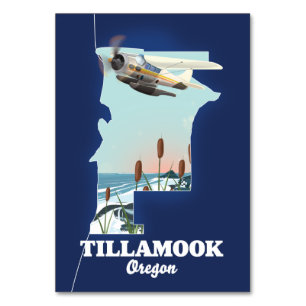 Tillamook Oregon Travel map Table Number