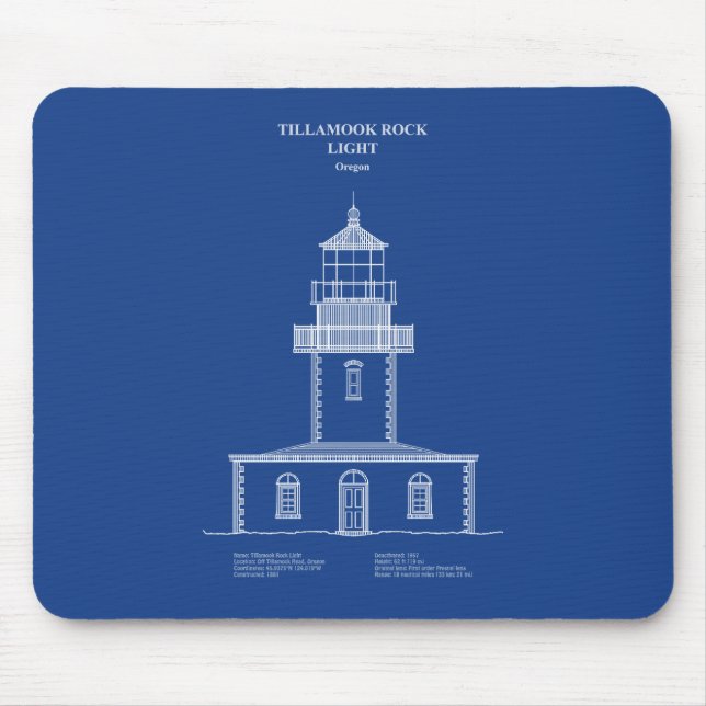 Tillamook Rock Lighthouse - Oregon – AD Mouse Pad (Front)