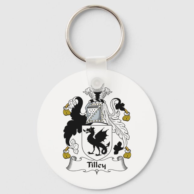 Tilley Family Crest Key Ring (Front)
