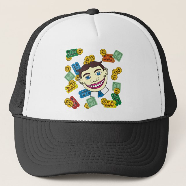 Tillie, Tokens, and Tickets. Trucker Hat (Front)