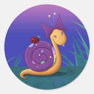 Tilly the Snail Classic Round Sticker