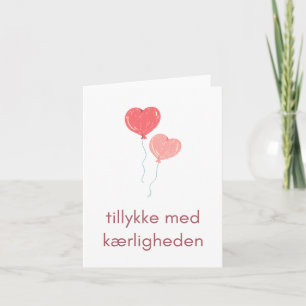 Tillykke med kærligheden, Danish wedding  Card