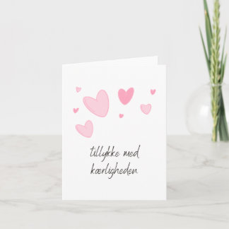 Tillykke med kærligheden, Danish wedding Card