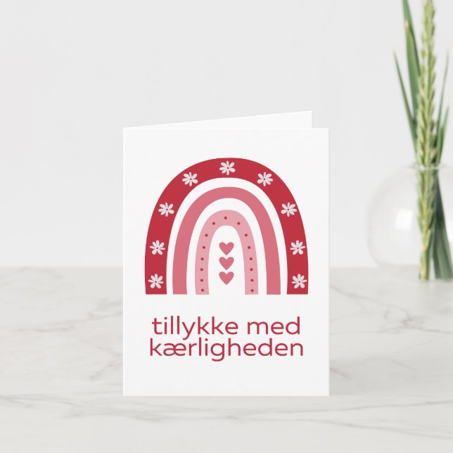 Tillykke med kærligheden, Danish wedding  Card (Front)