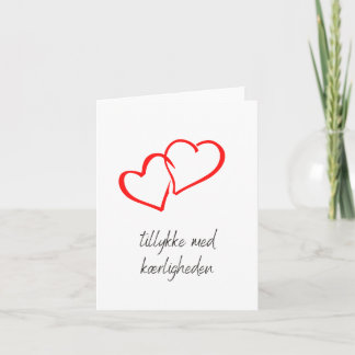 Tillykke med kærligheden, Danish wedding Card