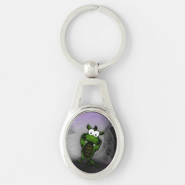 Tilted Dragon Key Ring (Front)
