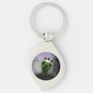 Tilted Dragon Key Ring