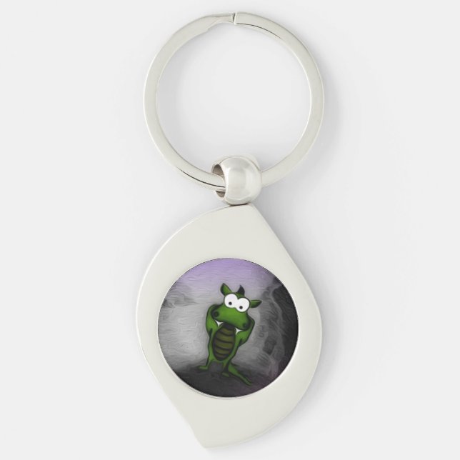 Tilted Dragon Key Ring (Front)