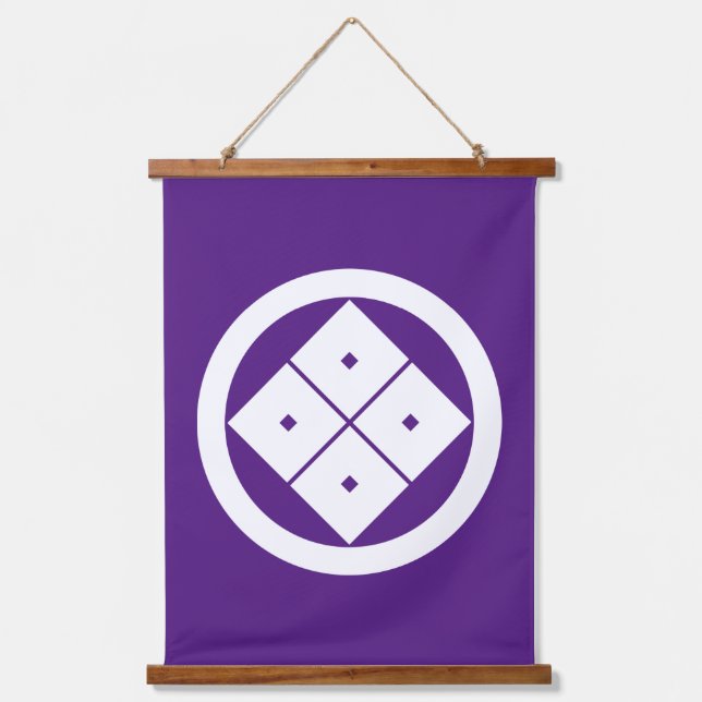 Tilted four-square-eyes in a circle hanging tapestry (Front)