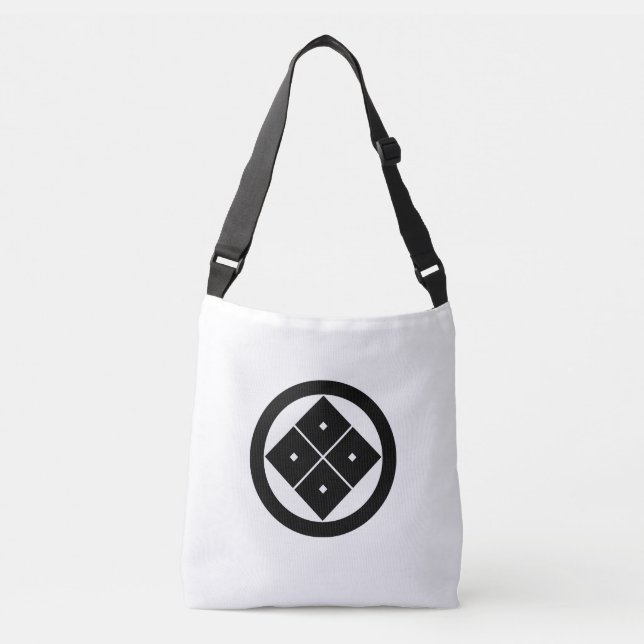 Tilted four-square-eyes in circle crossbody bag (Front)