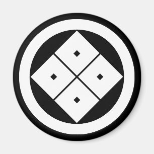 Tilted four-square-eyes in circle magnet