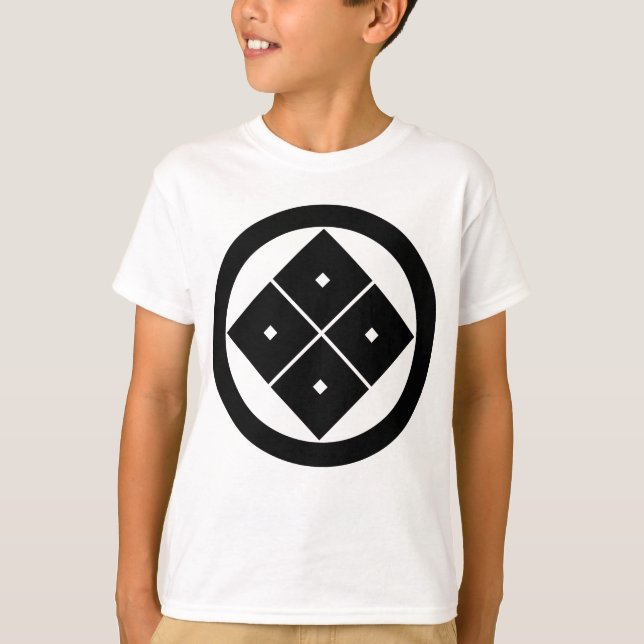 Tilted four-square-eyes in circle T-Shirt (Front)