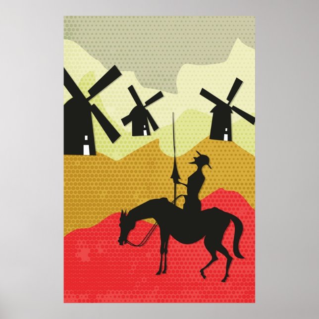 Tilting at windmills Don Quixote Poster (Front)