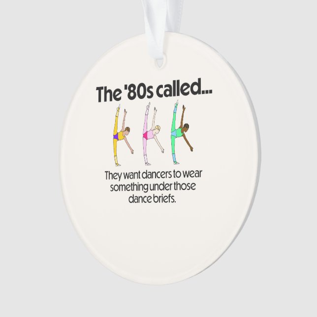 #TiltTuesday in '80s Dance Briefs Acrylic Ornament (Front)