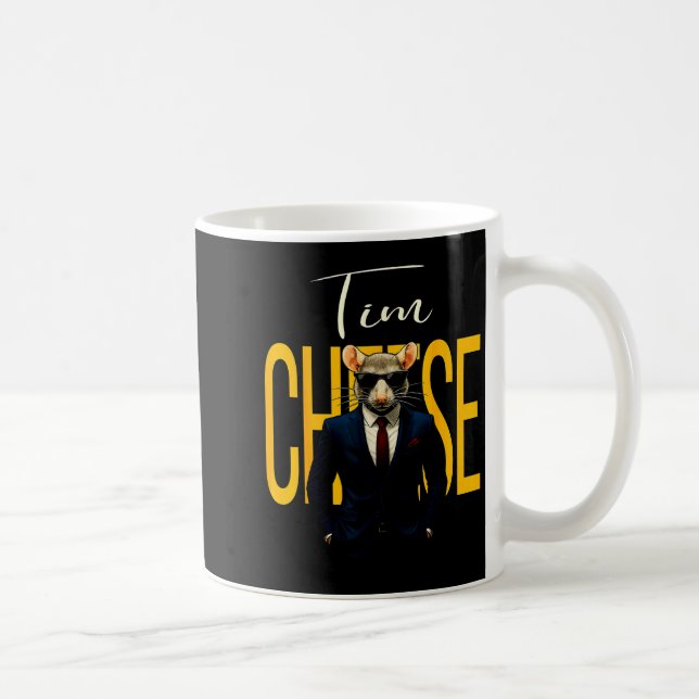 Tim Cheese - Funny Secret Agent Mouse Brainrot Kid Coffee Mug (Right)