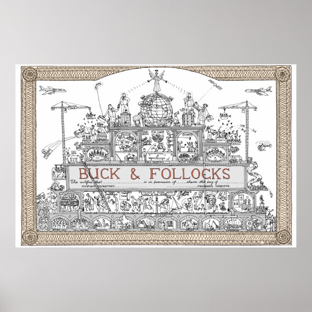 tim hunkin's share certificate poster (Front)