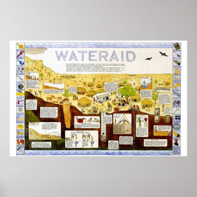 tim hunkin's wateraid poster (Front)
