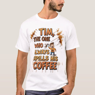 Tim, the Perpetual Coffee Spiller T-Shirt