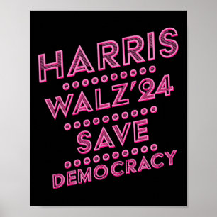 Tim-walz-2024 Election Men Women Harris Waltz 1  Poster