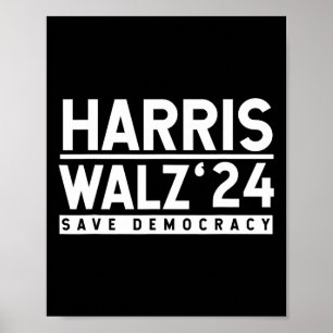 Tim-walz-2024 Election Men Women Kids Waltz  Poster