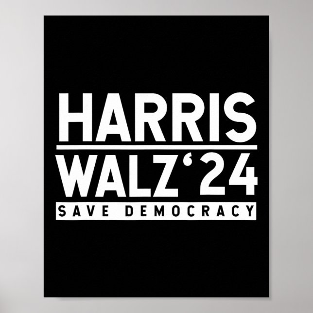 Tim-walz-2024 Election Men Women Kids Waltz  Poster (Front)
