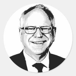 Tim Walz Classic Round Sticker