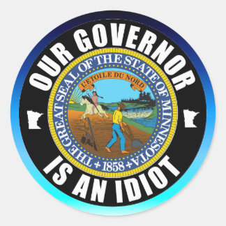 Tim Walz is an idiot Classic Round Sticker