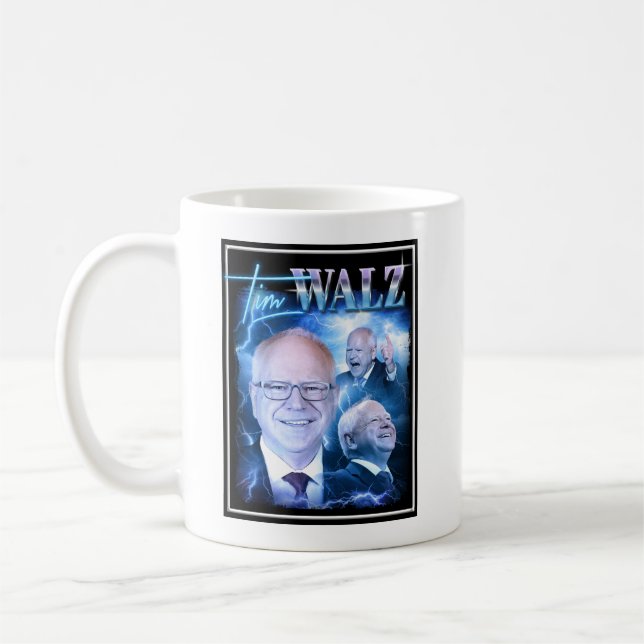 Tim Walz Retro 90s Coffee Mug (Left)