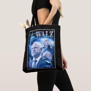 Tim Walz Retro 90s Style Tote Bag