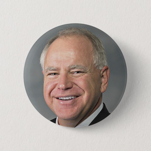 Tim Walz VP 6 Cm Round Badge (Front)