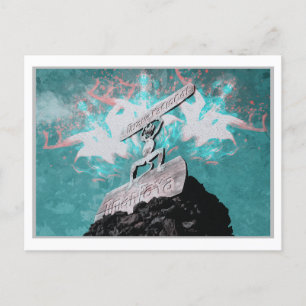 TIMANFAYA - CANARY ISLANDS SPAIN WATERCOLOR POSTCARD