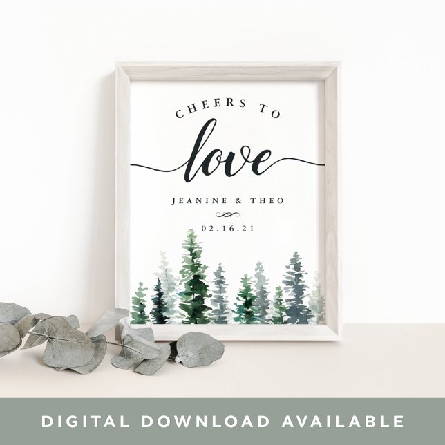 Timber Grove Cheers to Love Wedding Sign (Creator Uploaded)