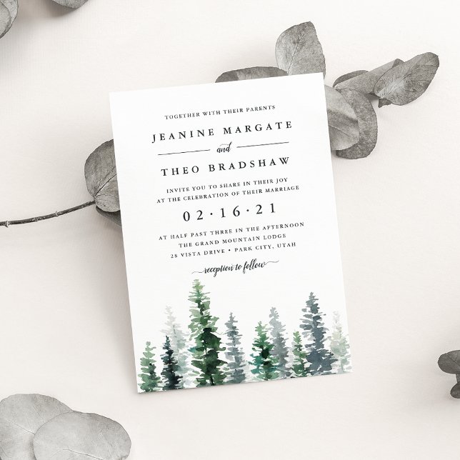 Timber Grove | Green Forest Wedding Invitation (Creator Uploaded)