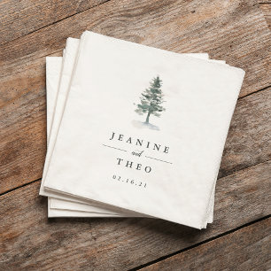 Timber Grove Personalised Wedding Napkin