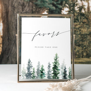 Timber Grove Pine Forest Favours Sign