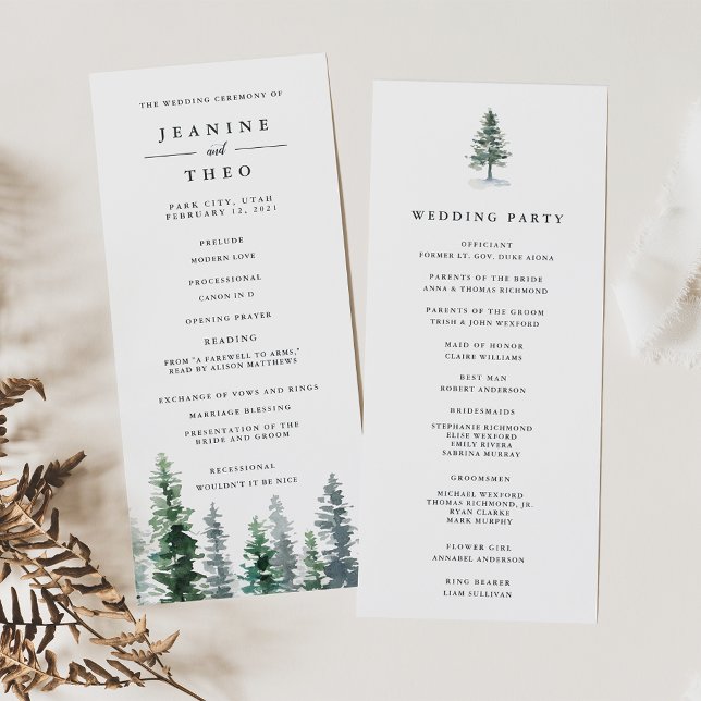 Timber Grove Wedding Ceremony Program (Creator Uploaded)
