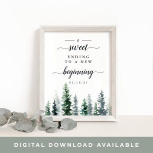 Timber Grove Wedding Dessert Table Sign