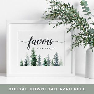 Timber Grove Wedding Favor Sign