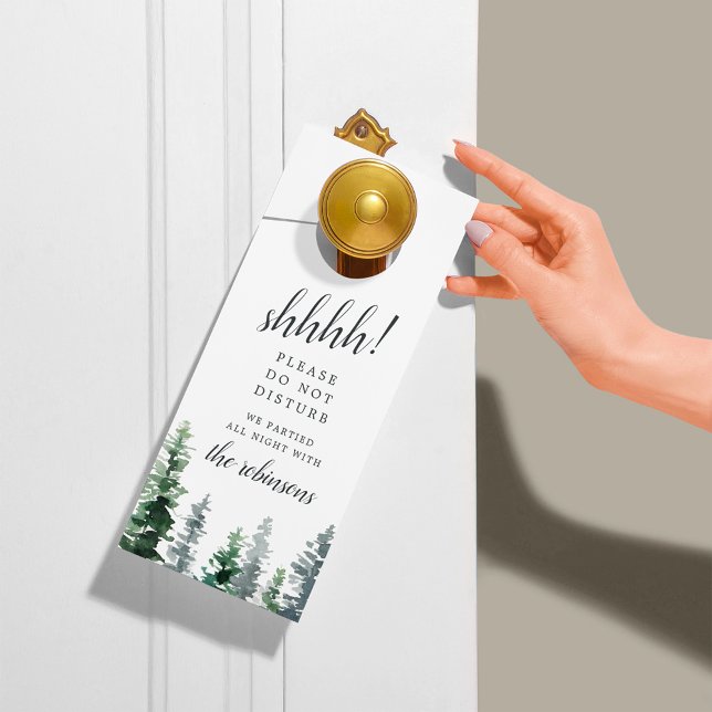 Timber Grove Wedding Welcome/Do Not Disturb Door Hanger (Creator Uploaded)