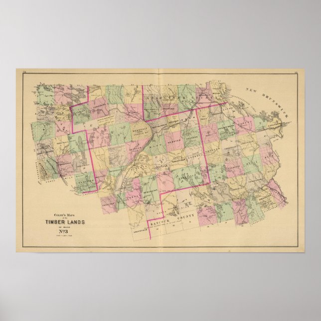 Timber lands 3 Map Poster (Front)
