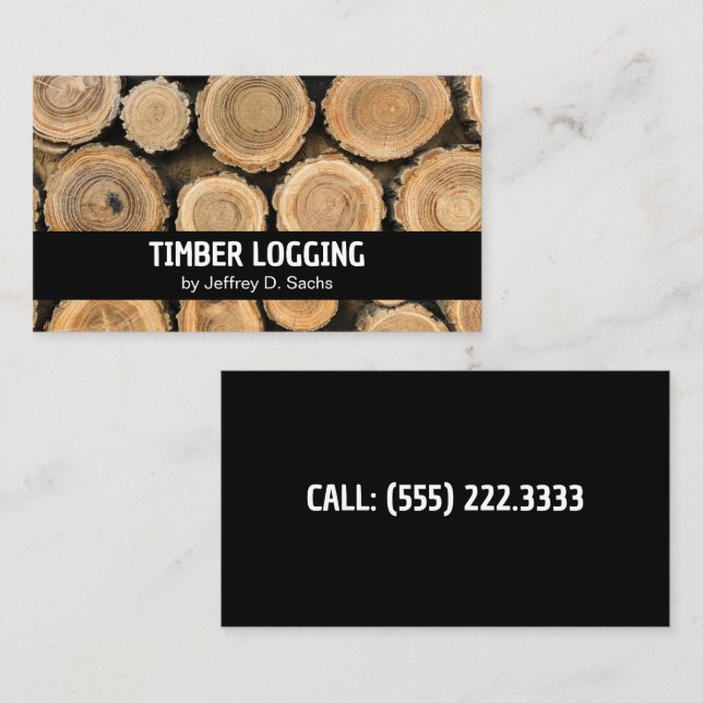 Timber Logging Business Card (Front/Back)