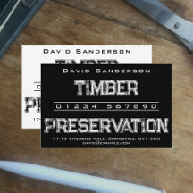 Timber Preservation Business Card