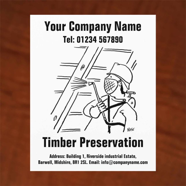 Timber Preservation Cartoon Design Flyer (Creator Uploaded)