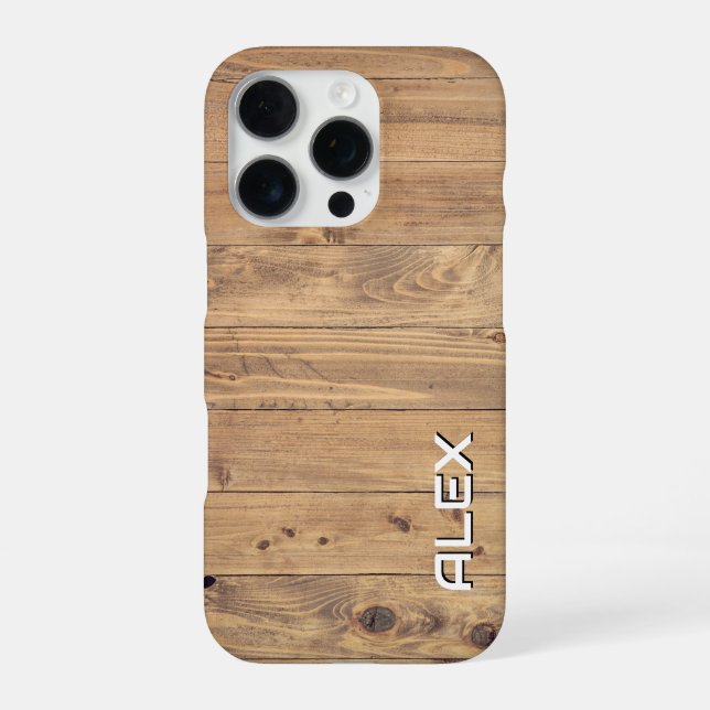 Timber Slates Texture – Natural Wood Pattern iPhone Case (Back)
