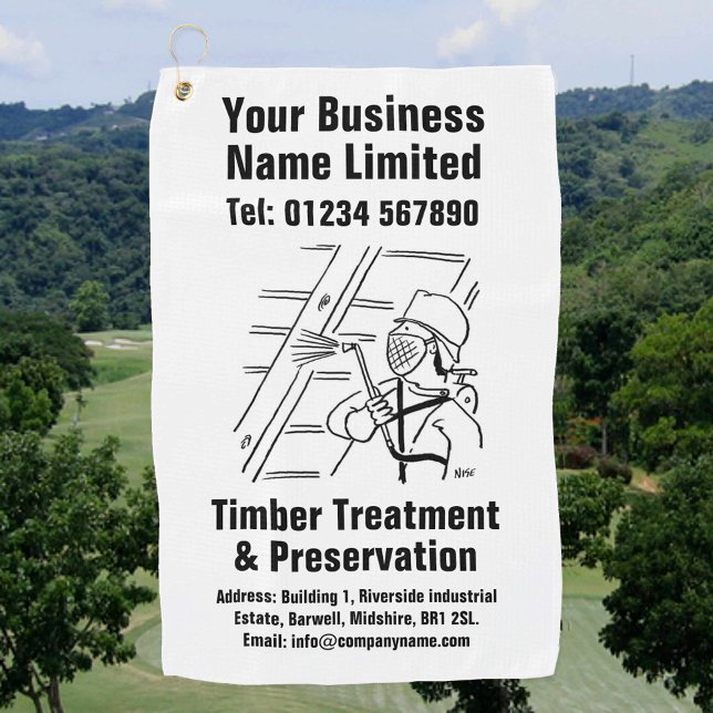 Timber Treatment & Preservation Design Golf Towel (Creator Uploaded)