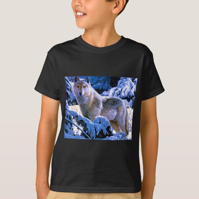 Timber Wolf Art Gifts T-Shirt (Front)