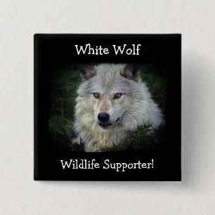 Timber Wolf Grey Wolf Wild Animal 15 Cm Square Badge