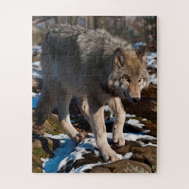 Timber Wolf  Jigsaw Puzzle (Vertical)