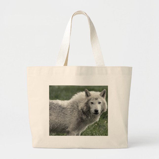 Timber wolf large tote bag (Front)